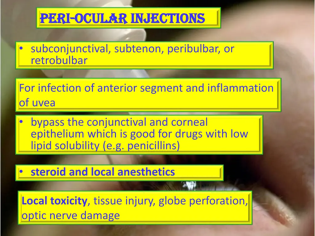 peri peri ocular injections ocular injections