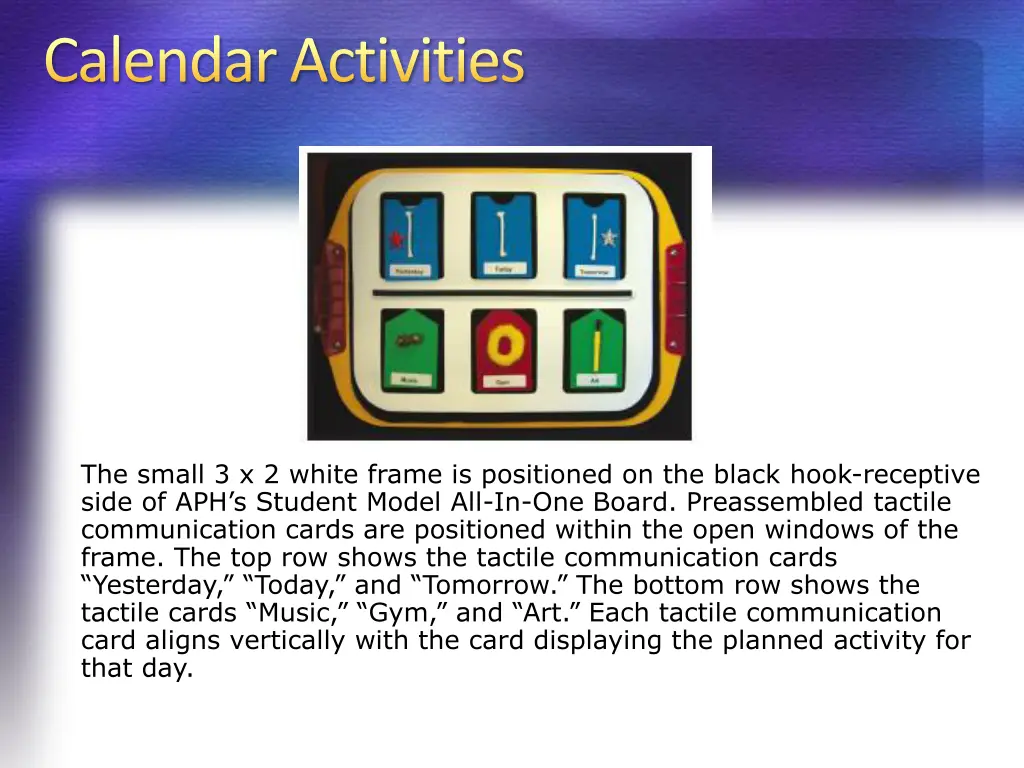 calendar activities