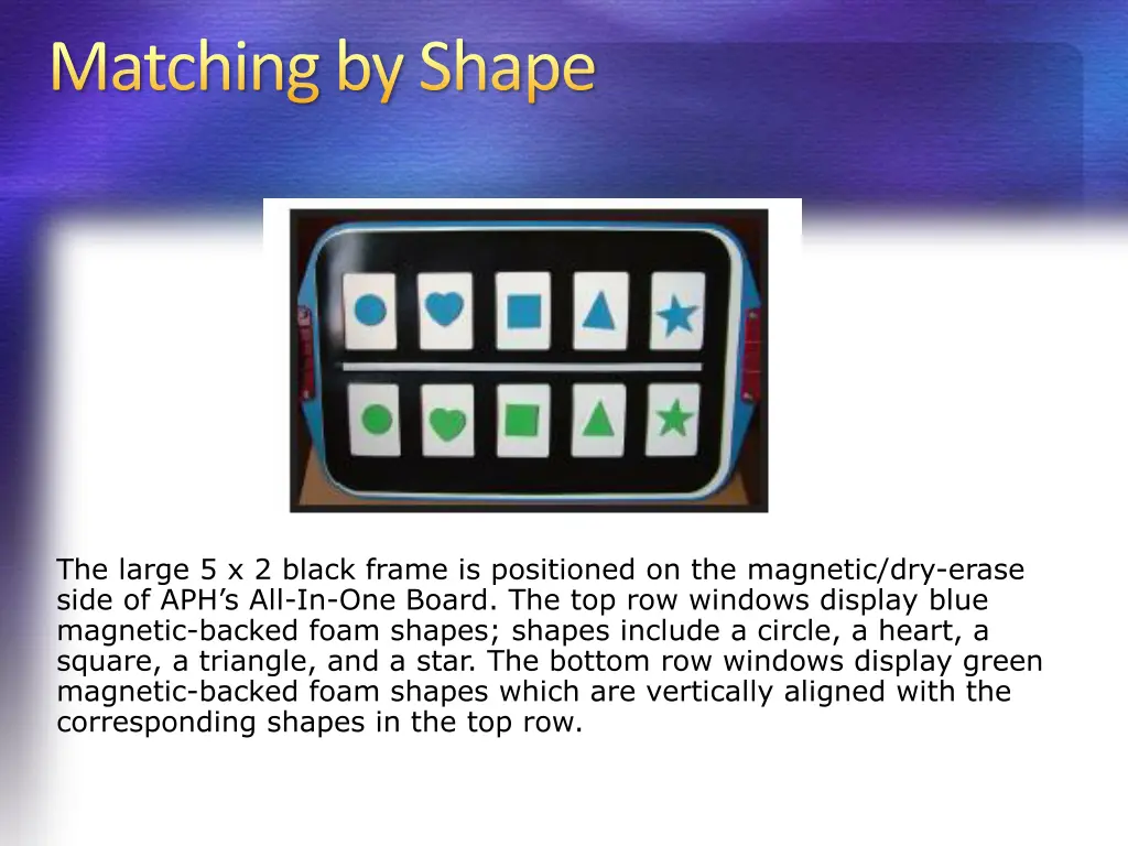 matching by shape 1