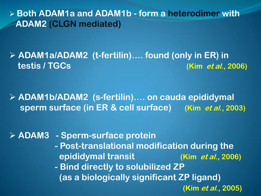 both adam1a and adam1b form a heterodimer with