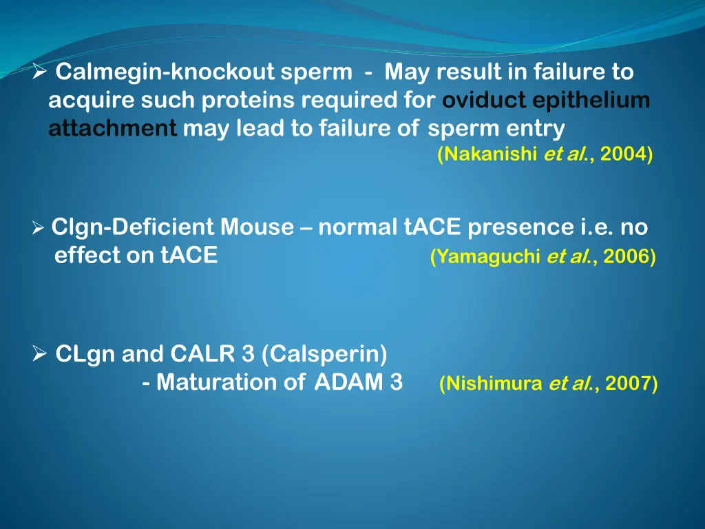 calmegin knockout sperm may result in failure