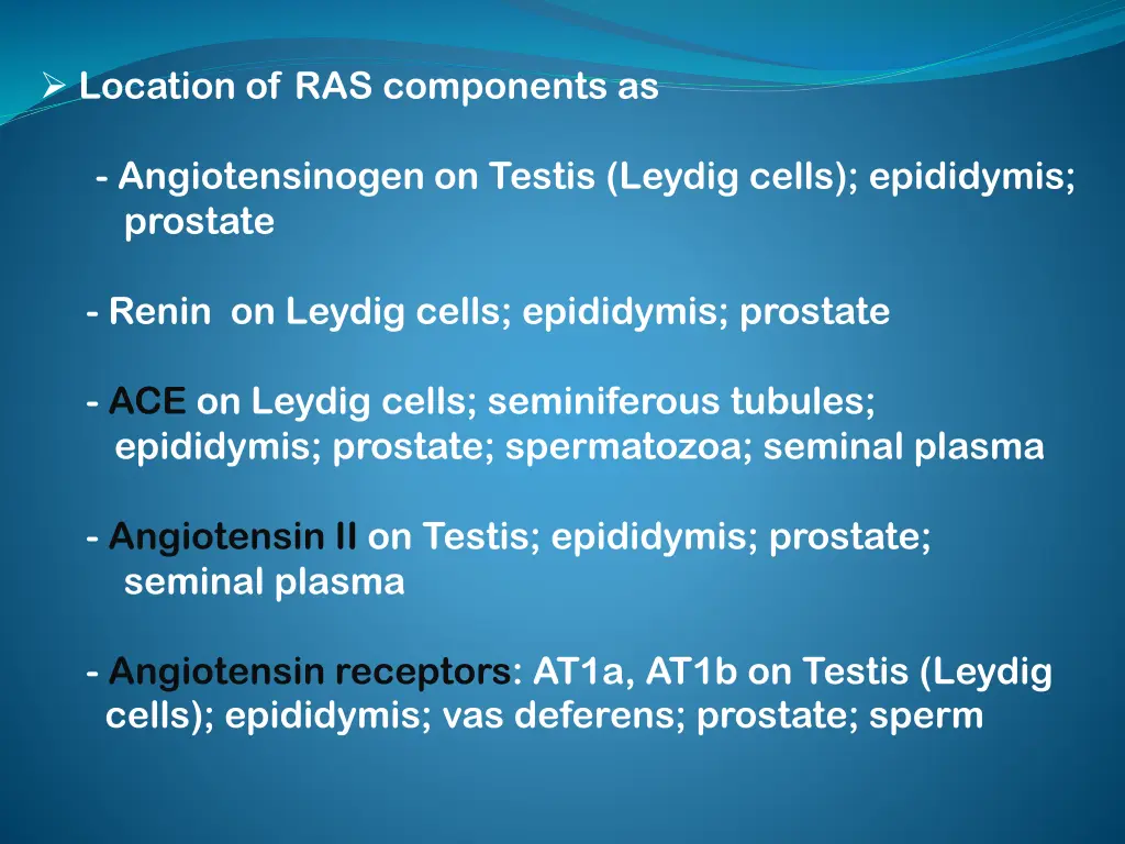 location of ras components as angiotensinogen