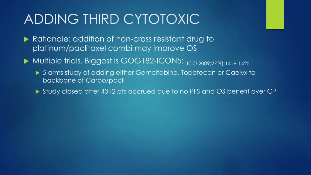 adding third cytotoxic