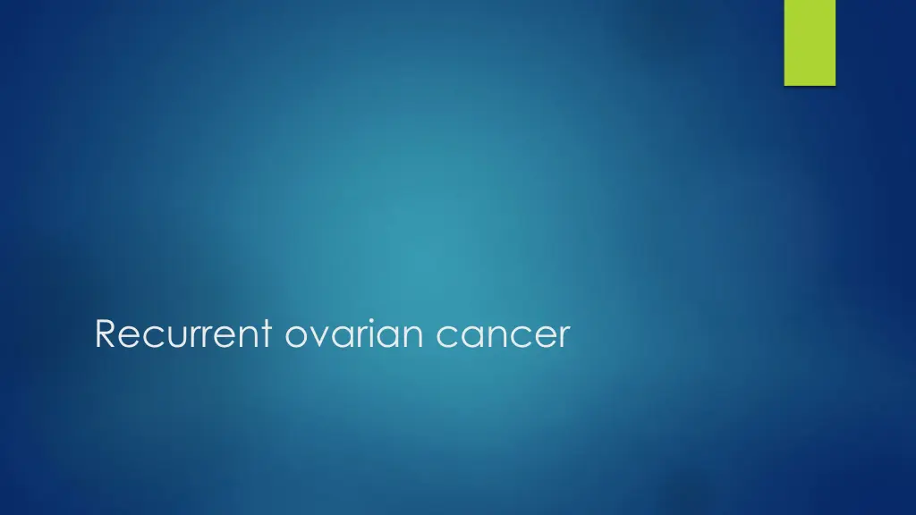 recurrent ovarian cancer