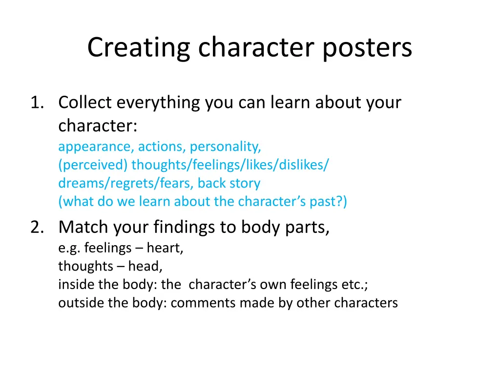 creating character posters