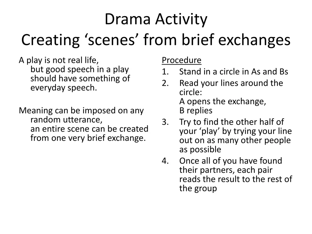 drama activity 1