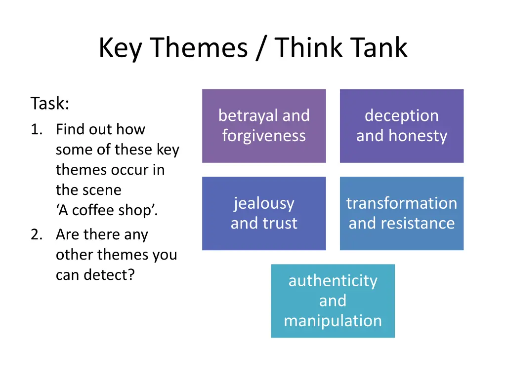 key themes think tank