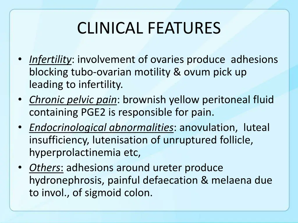 clinical features 1