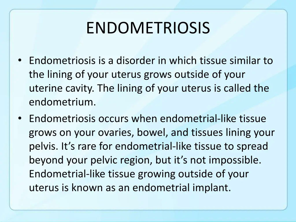 endometriosis