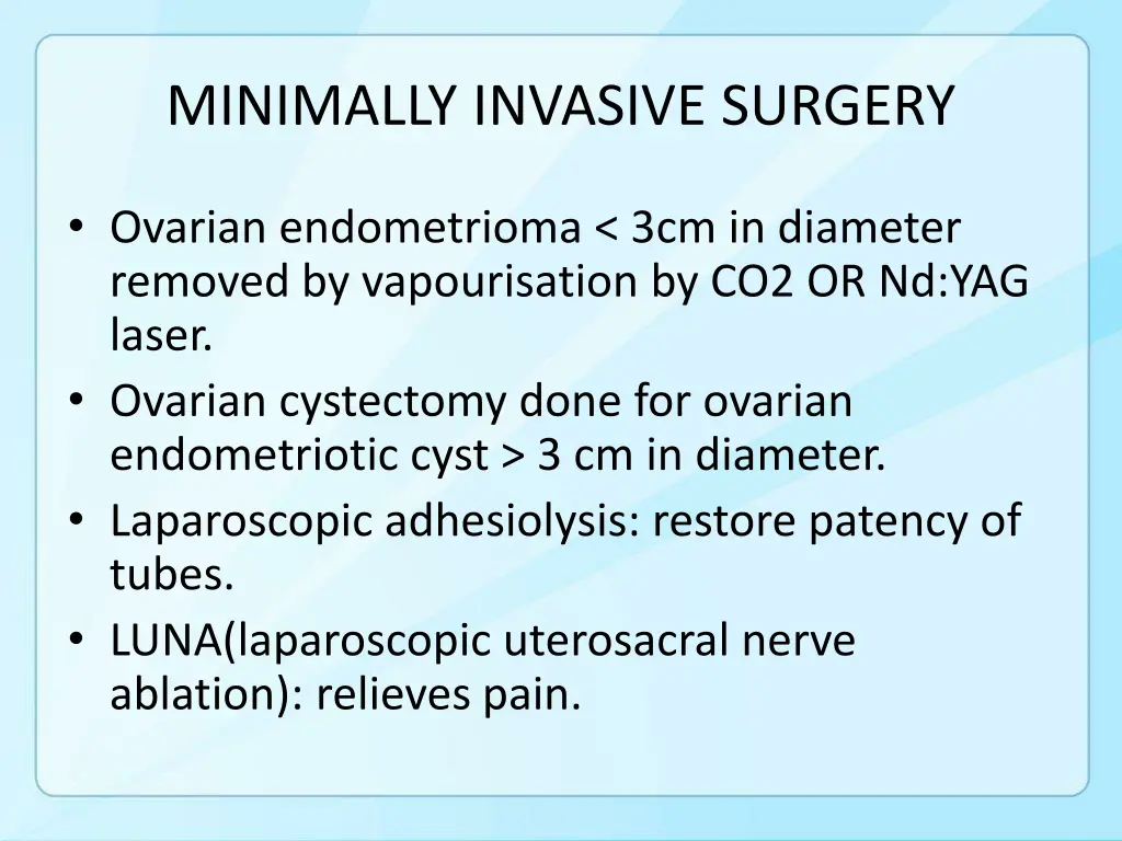 minimally invasive surgery