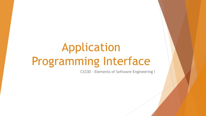 application programming interface cs330 elements