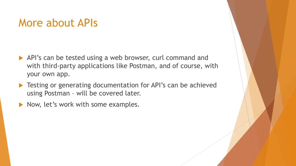 more about apis