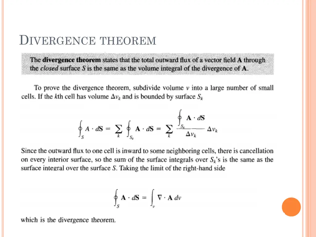 d ivergence theorem