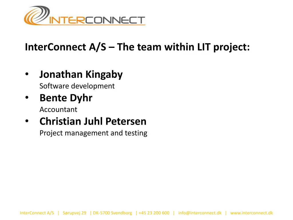 interconnect a s the team within lit project