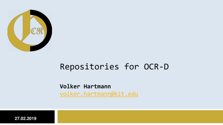 repositories for ocr d