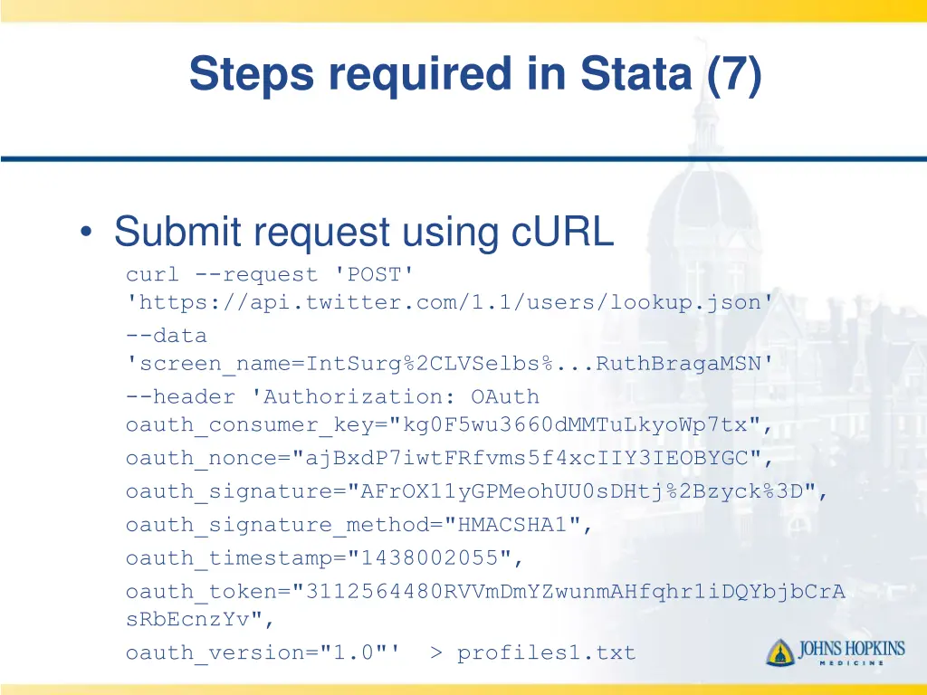 steps required in stata 7