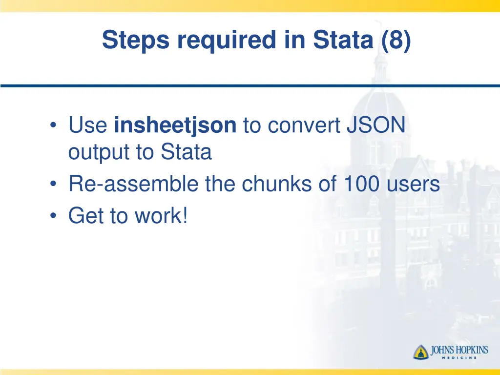 steps required in stata 8