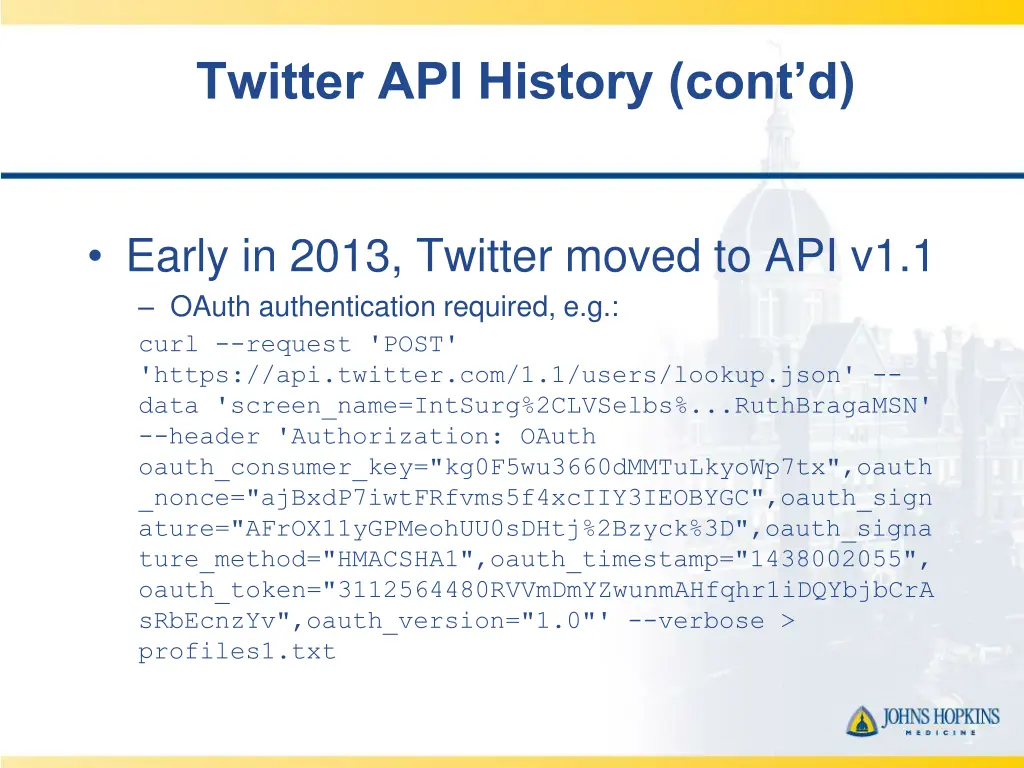 twitter api history cont d