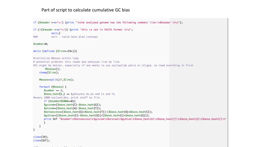 part of script to calculate cumulative gc bias