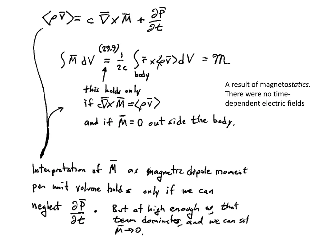 a result of magneto statics there were no time