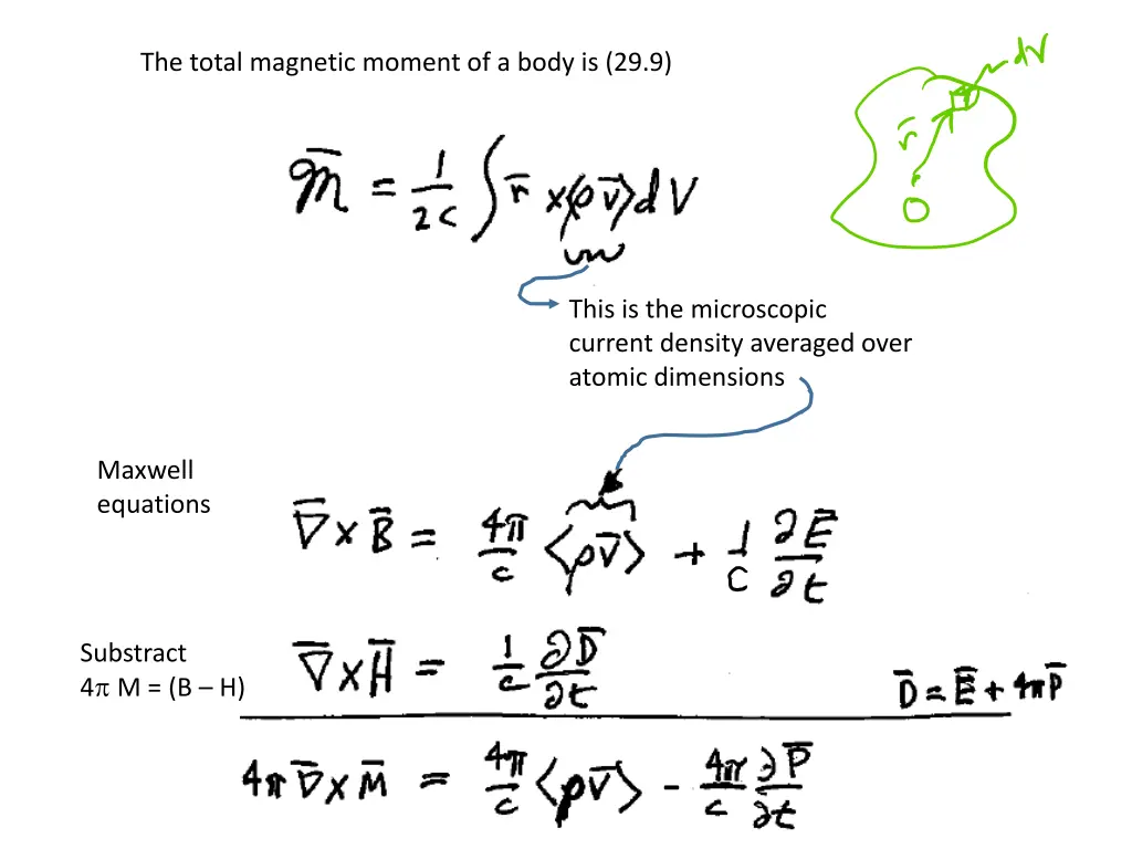 the total magnetic moment of a body is 29 9