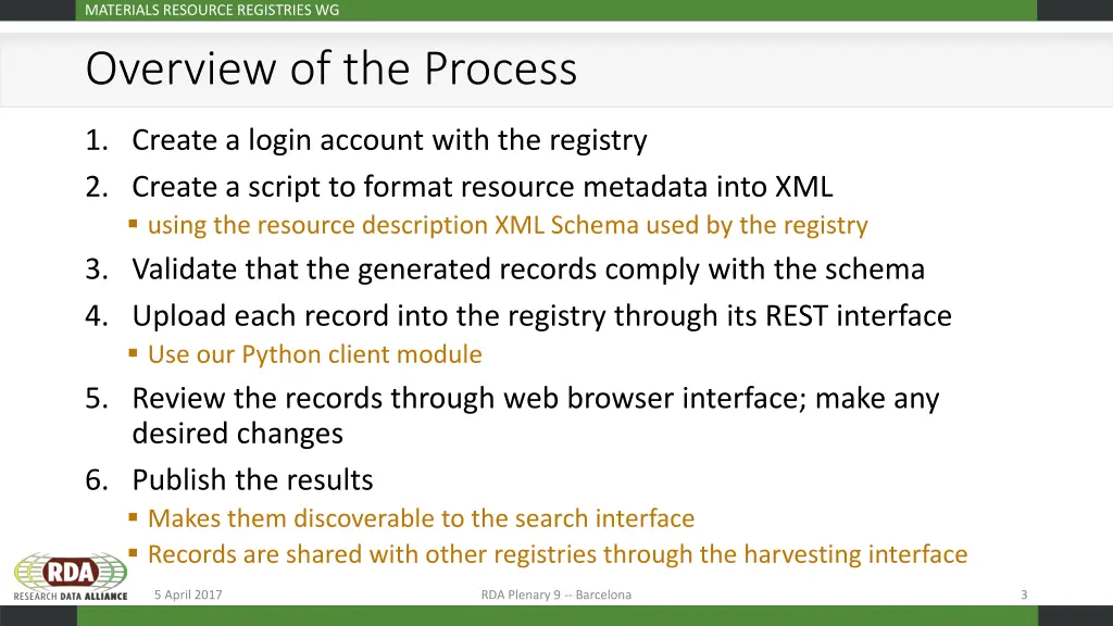 materials resource registries wg 1