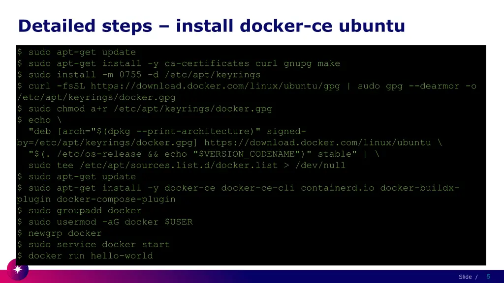 detailed steps install docker ce ubuntu