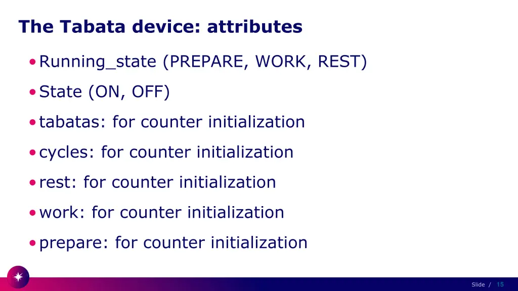 the tabata device attributes