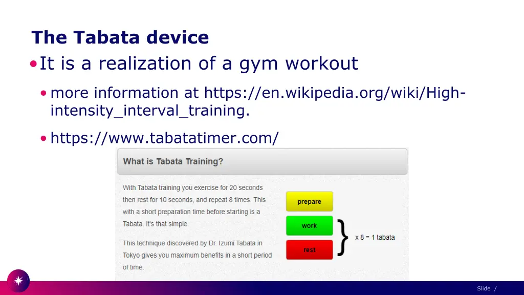 the tabata device