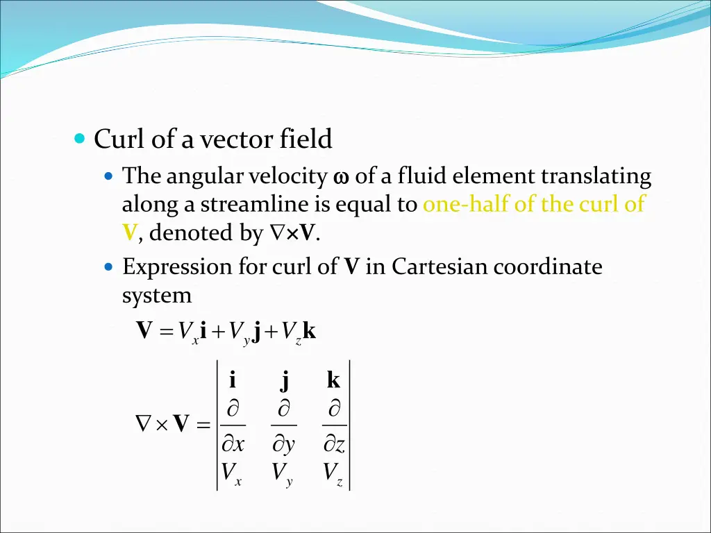 curl of a vector field the angular velocity