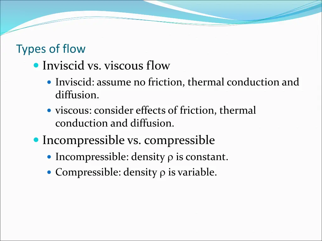 types of flow inviscid vs viscous flow