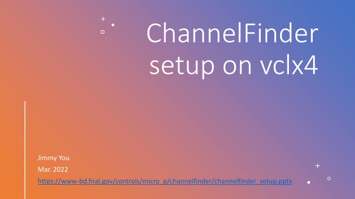 channelfinder setup on vclx4