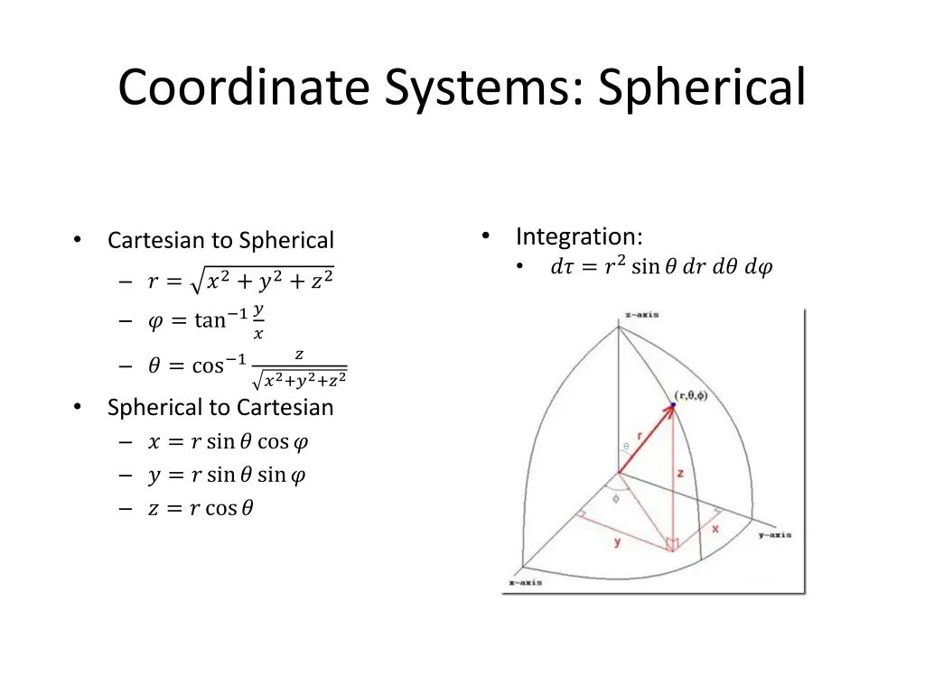 coordinate systems spherical