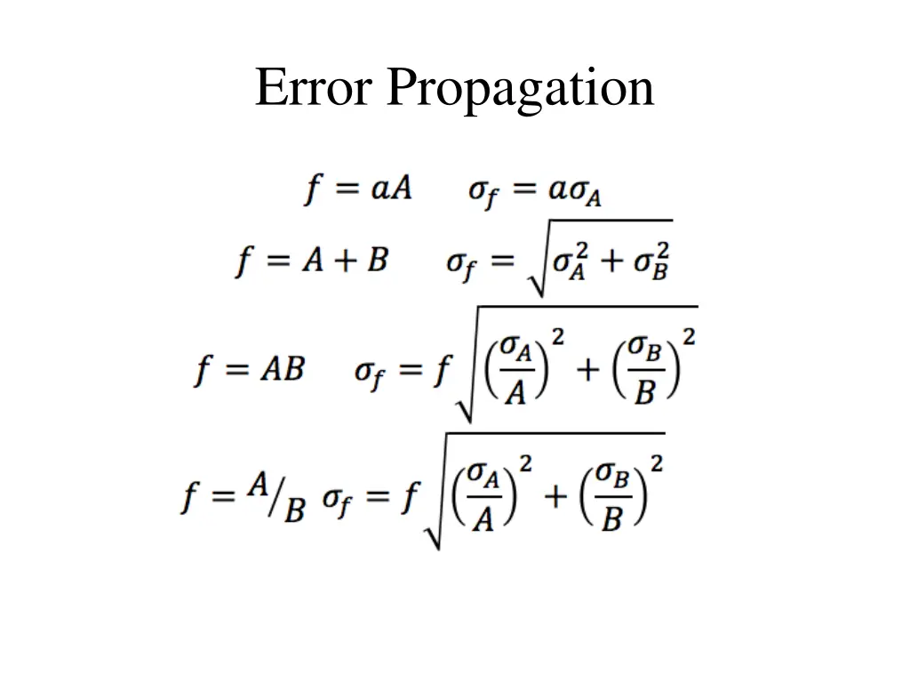 error propagation