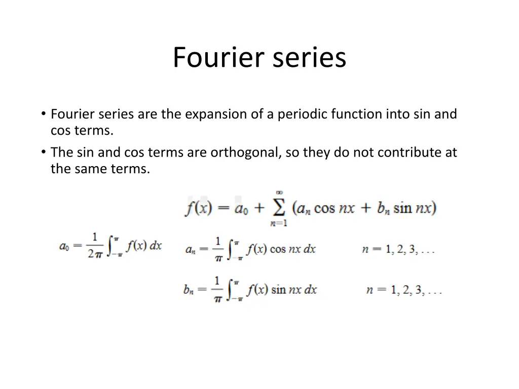 fourier series