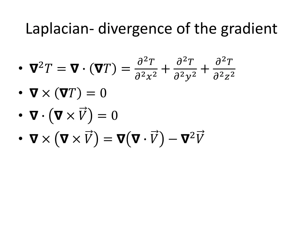 laplacian divergence of the gradient