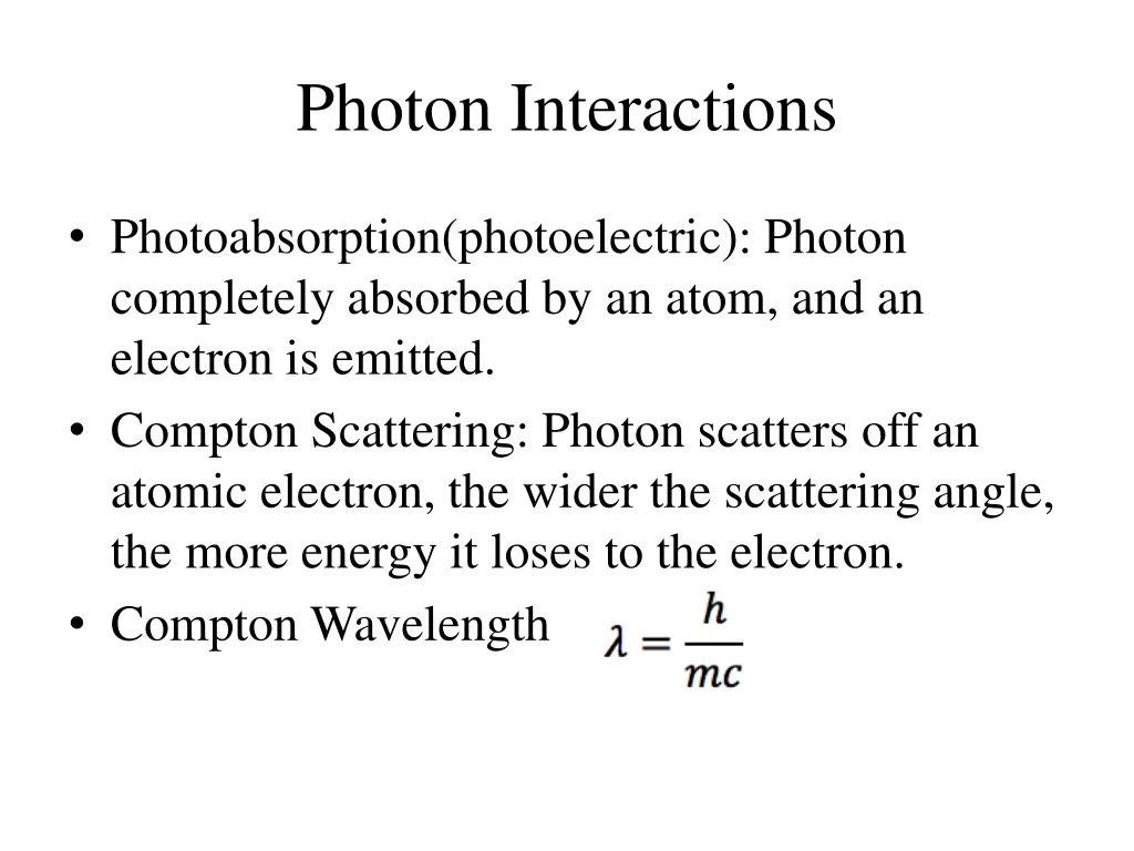 photon interactions