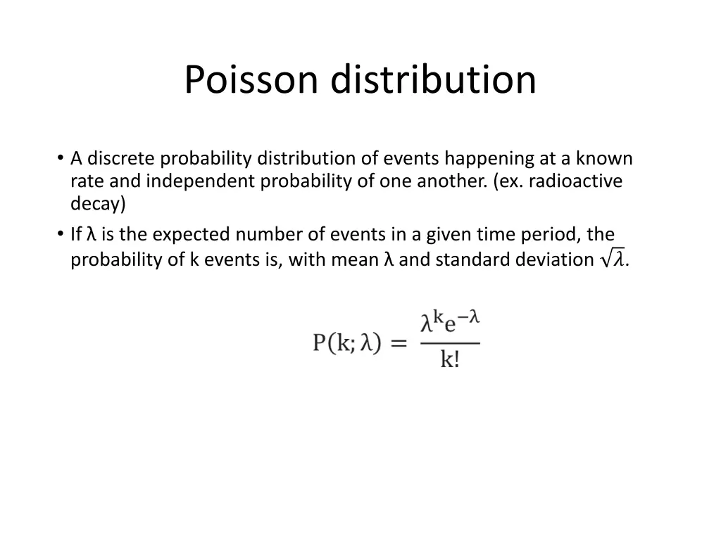 poisson distribution