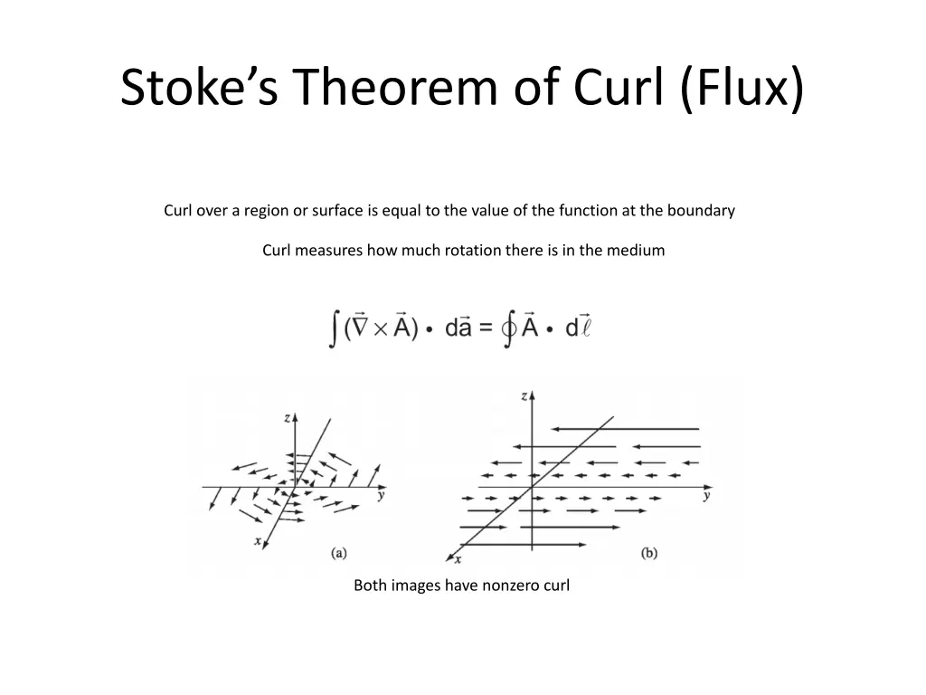 stoke s theorem of curl flux