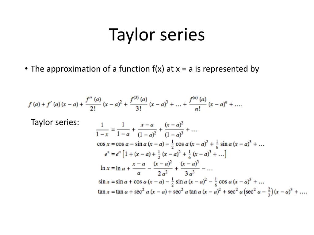 taylor series