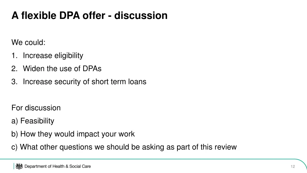 a flexible dpa offer discussion