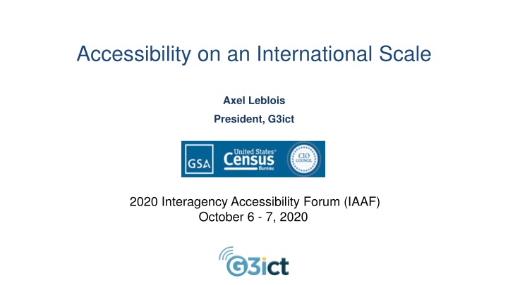 accessibility on an international scale