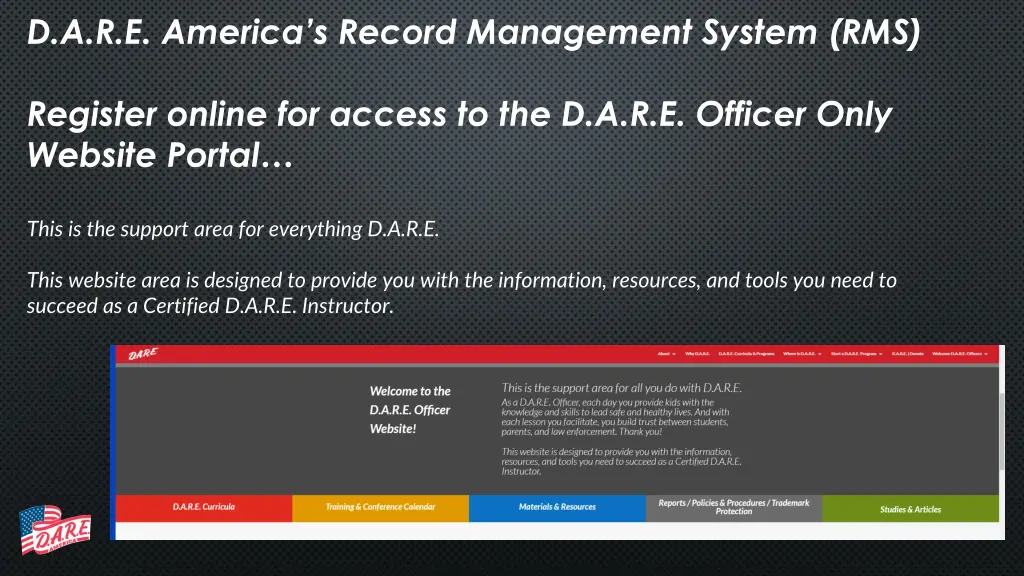 d a r e america s record management system rms