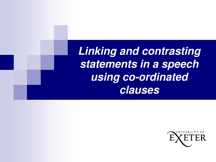 linking and contrasting statements in a speech