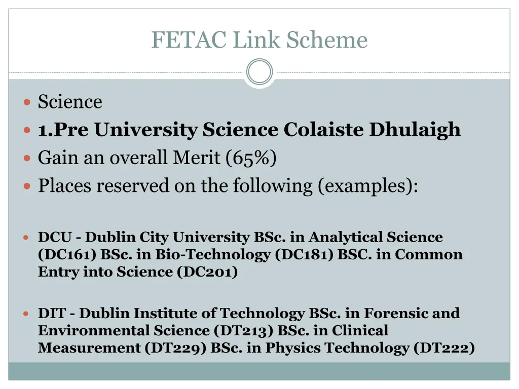 fetac link scheme