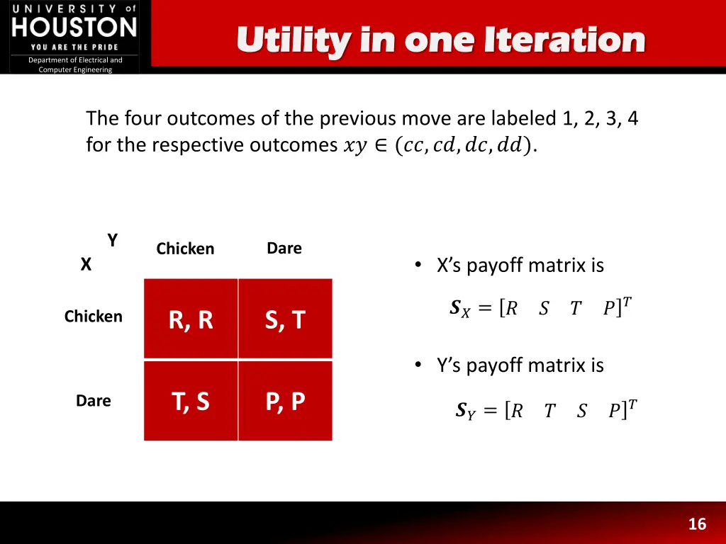 utility in one iteration utility in one iteration