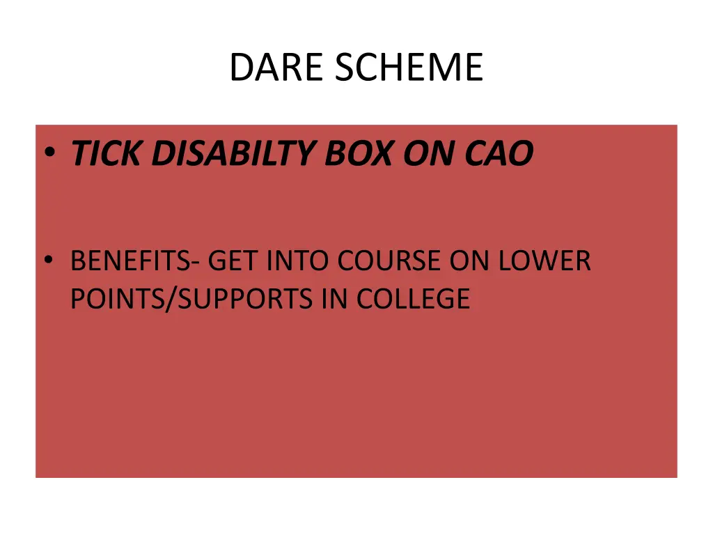 dare scheme