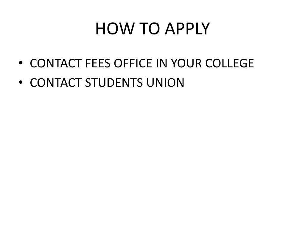 how to apply