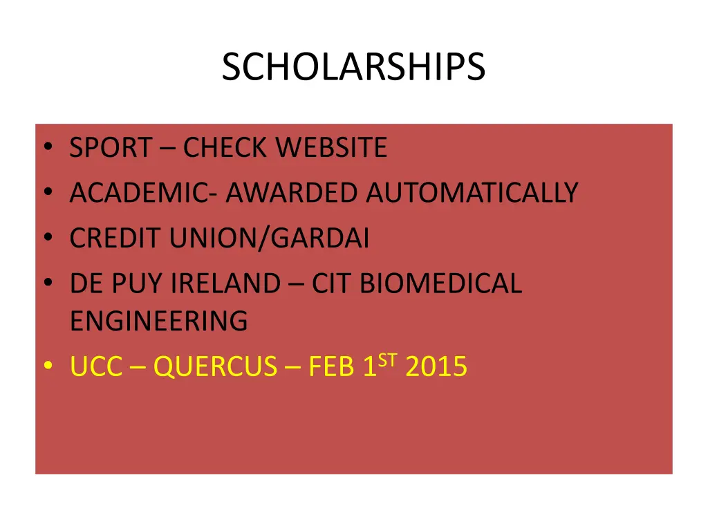 scholarships