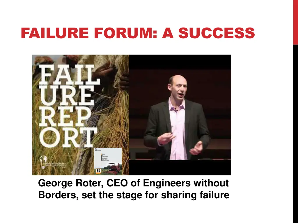 failure forum a success